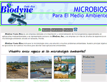 Tablet Screenshot of biodyne-costa-rica.com